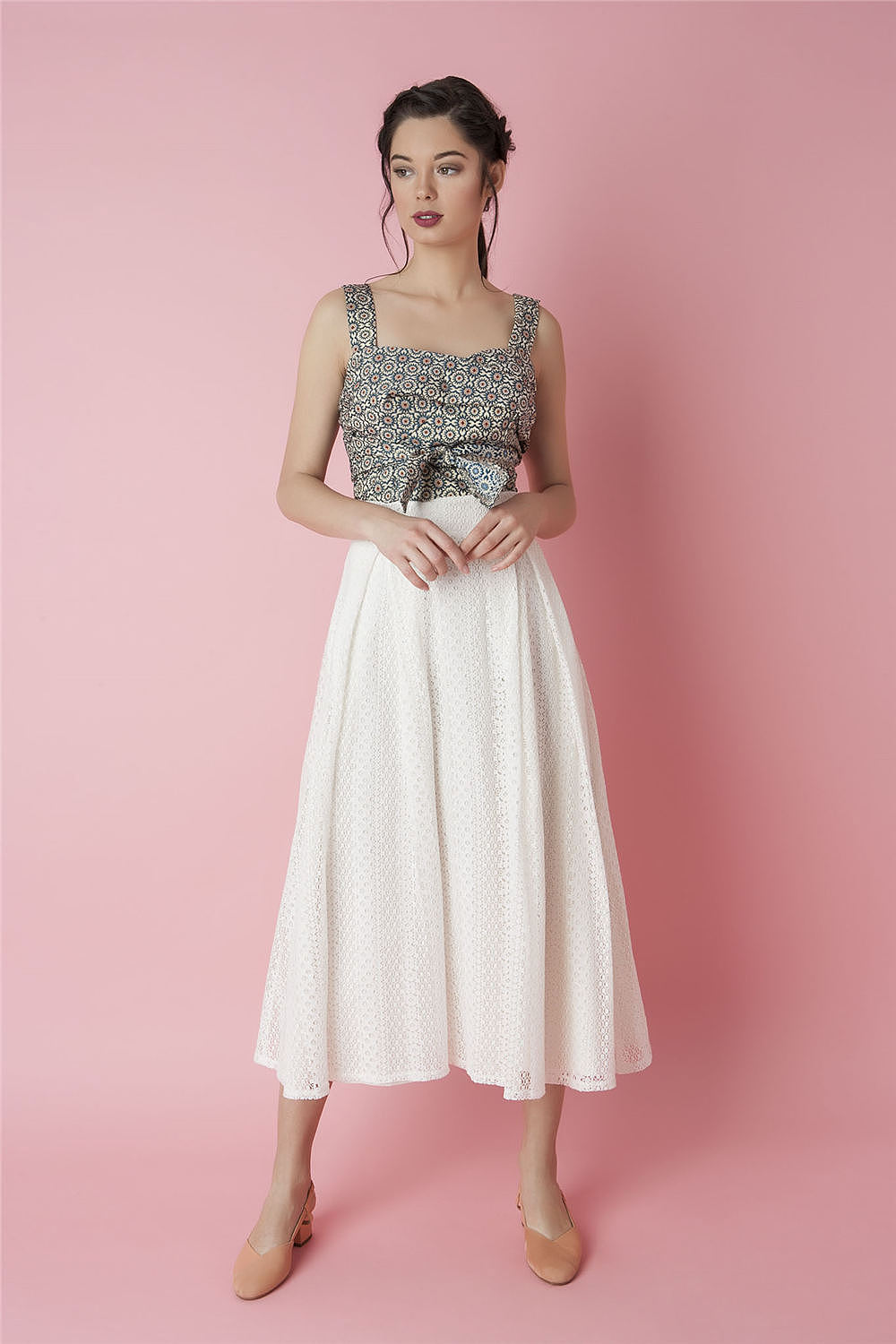 轻熟风高腰连衣裙kristina|摄影|人像摄影|youth优思模特_原创作品