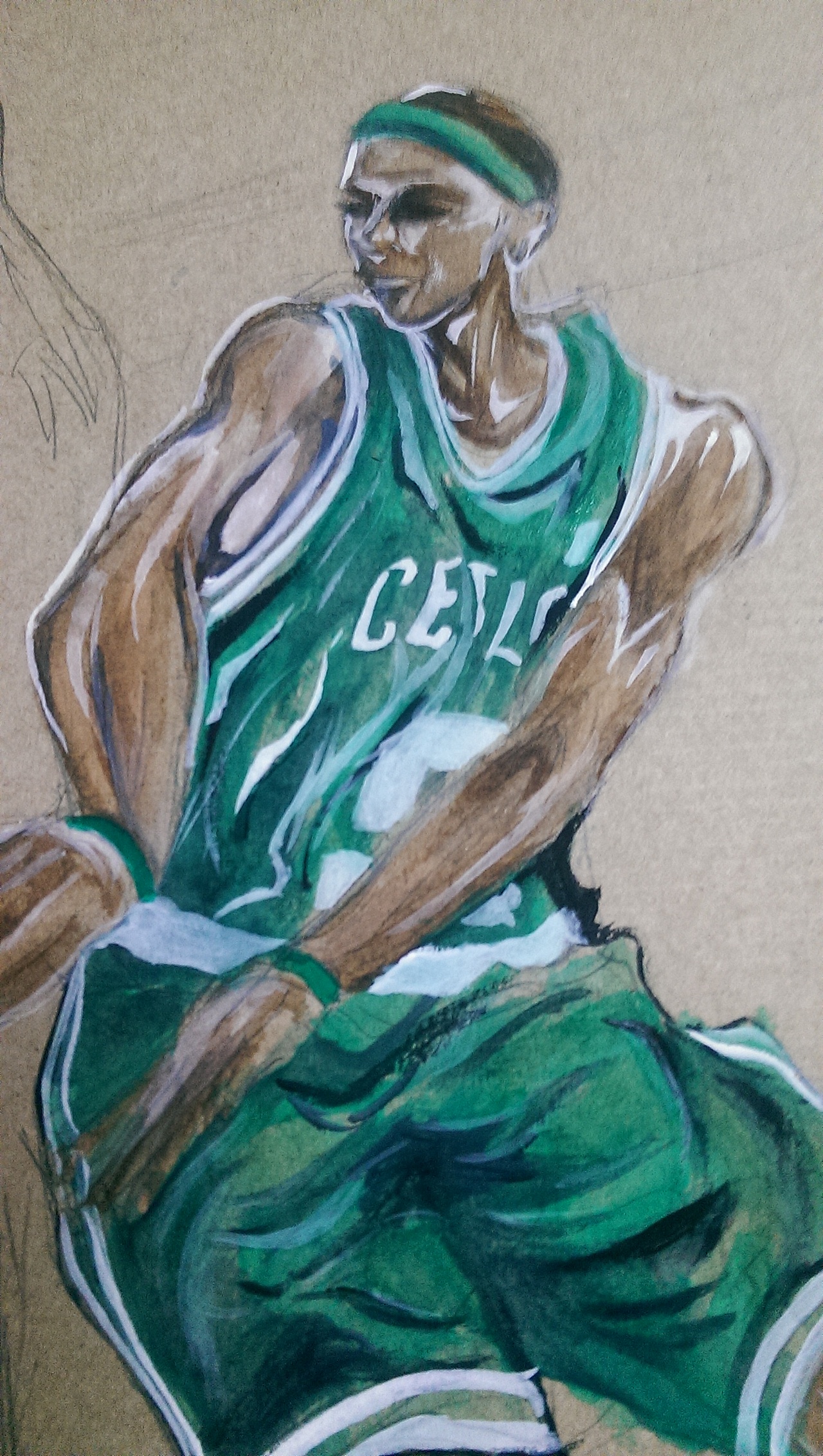 纸皮上画的篮球