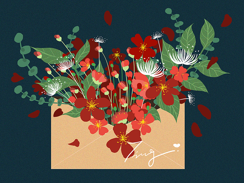 信封花（图ZMjE0Mjk3NjQ4） - 创作习作 - 站酷设计师呆桃猪包原创素材 - 站酷ZCOOL