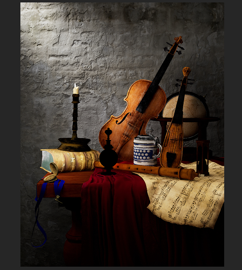 艺术静物场景3D制作