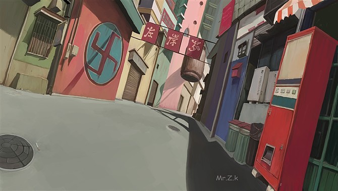 大学期间的动画背景练习（图ZMTk3NzM3NDA=） - 商业插画 - 站酷设计师iplane原创素材 - 站酷ZCOOL