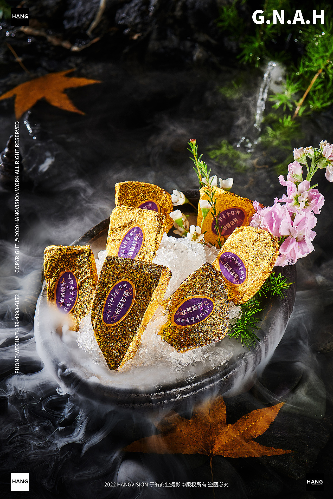 鲜嫩鹅肝煎鹅肝寿司大连美食拍摄大连产品摄影