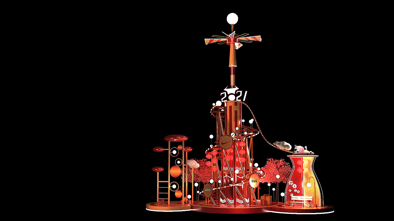 某商场美陈（图ZMjMwOTE3OTQw） - 场景 - 站酷设计师美陈Hello世界原创素材 - 站酷ZCOOL