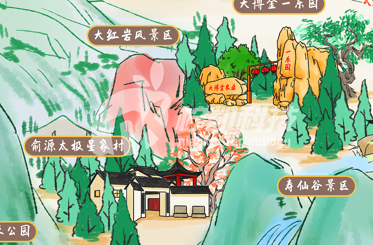 金华全域手绘地图（图ZMjYwNDAzMzA4） - 商业插画 - 站酷设计师手绘地图制作原创素材 - 站酷ZCOOL