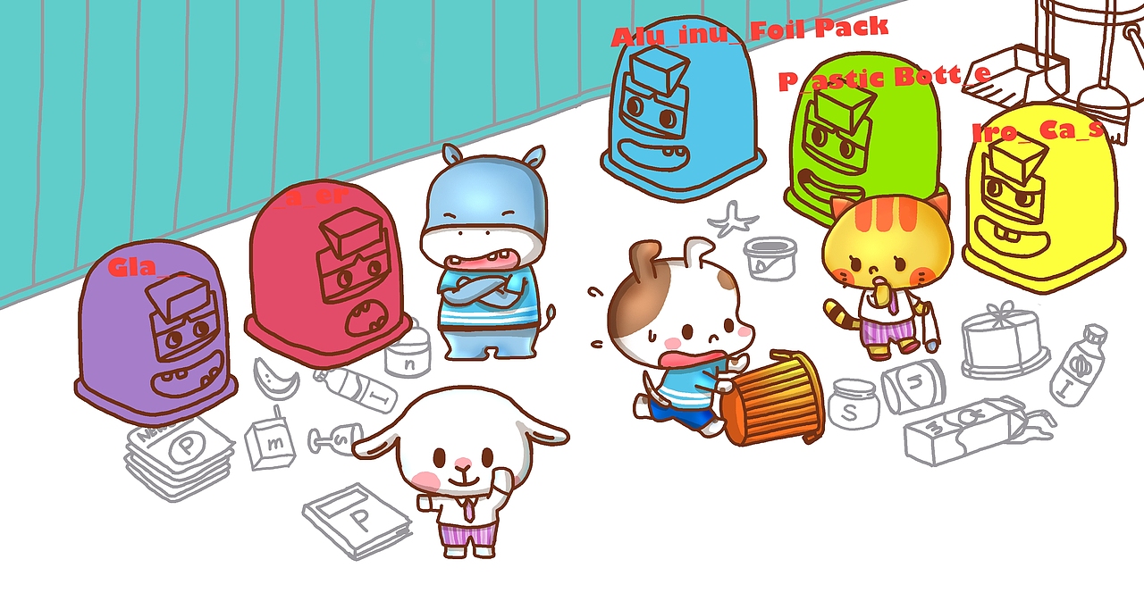[儿童插画 ]Let’s Recycle环保动起来（图ZNDI4MTYwNjQ=） - 儿童插画 - 站酷设计师dizzi原创素材 - 站酷ZCOOL