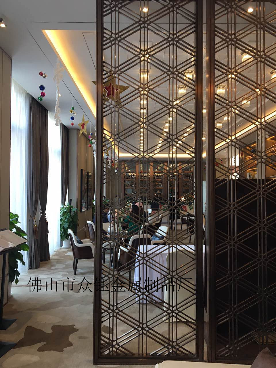 高档餐厅不锈钢屏风卡座不锈钢隔断