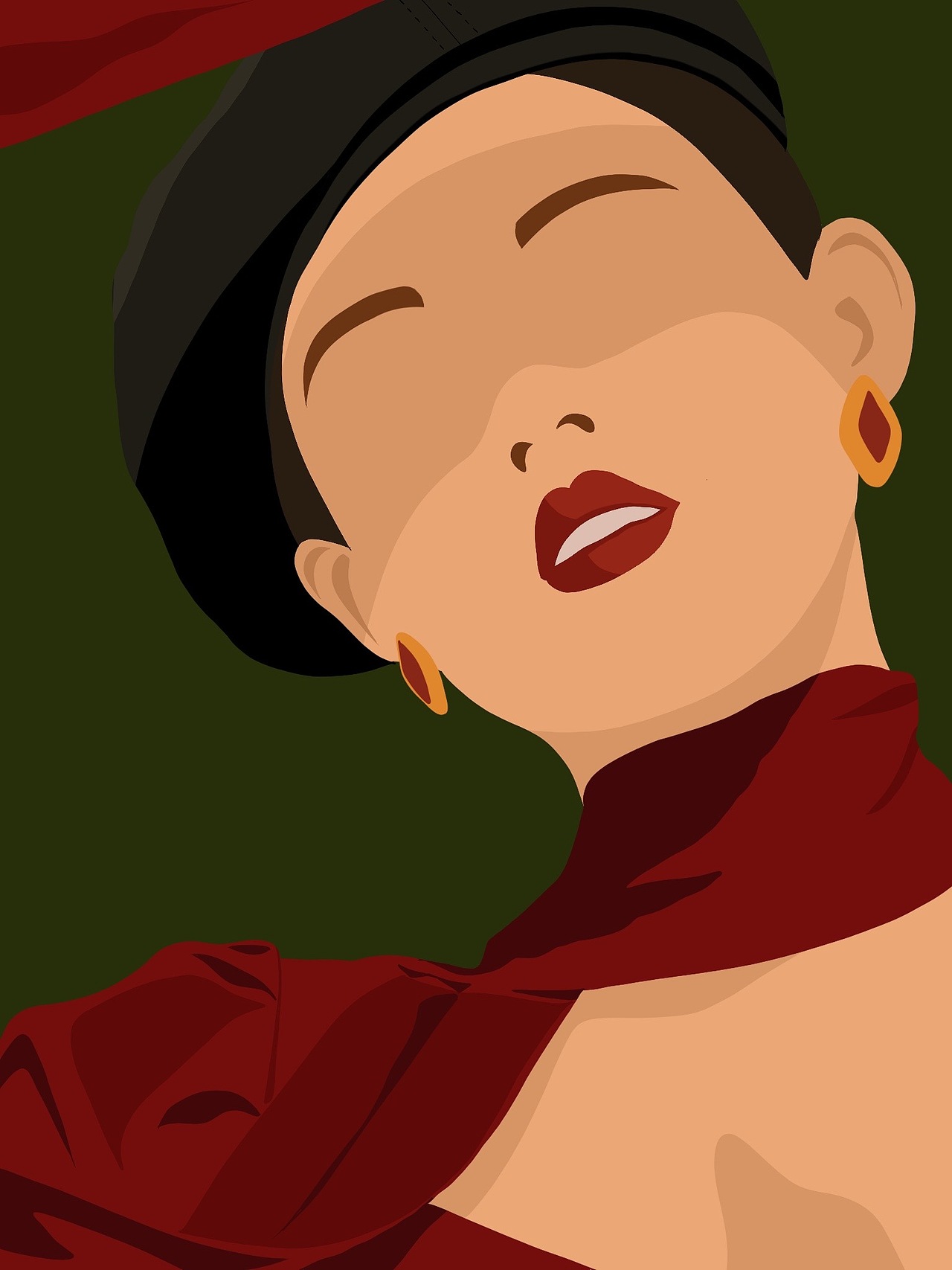 扁平复古人物插画（图ZMjg4NTk5NDUy） - 商业插画 - 站酷设计师美朵花吉原创素材 - 站酷ZCOOL