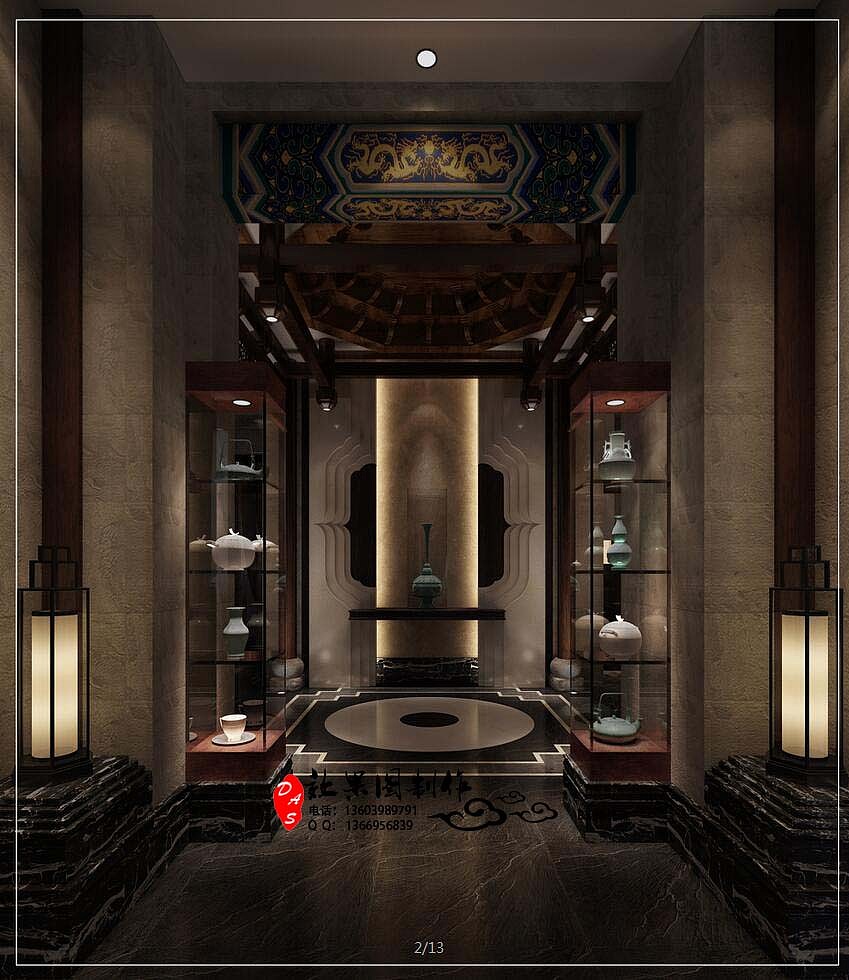 最后一个 这一套 中式展厅（图ZODM4ODU5MTY=） - 家装设计 - 站酷设计师liang007原创素材 - 站酷ZCOOL