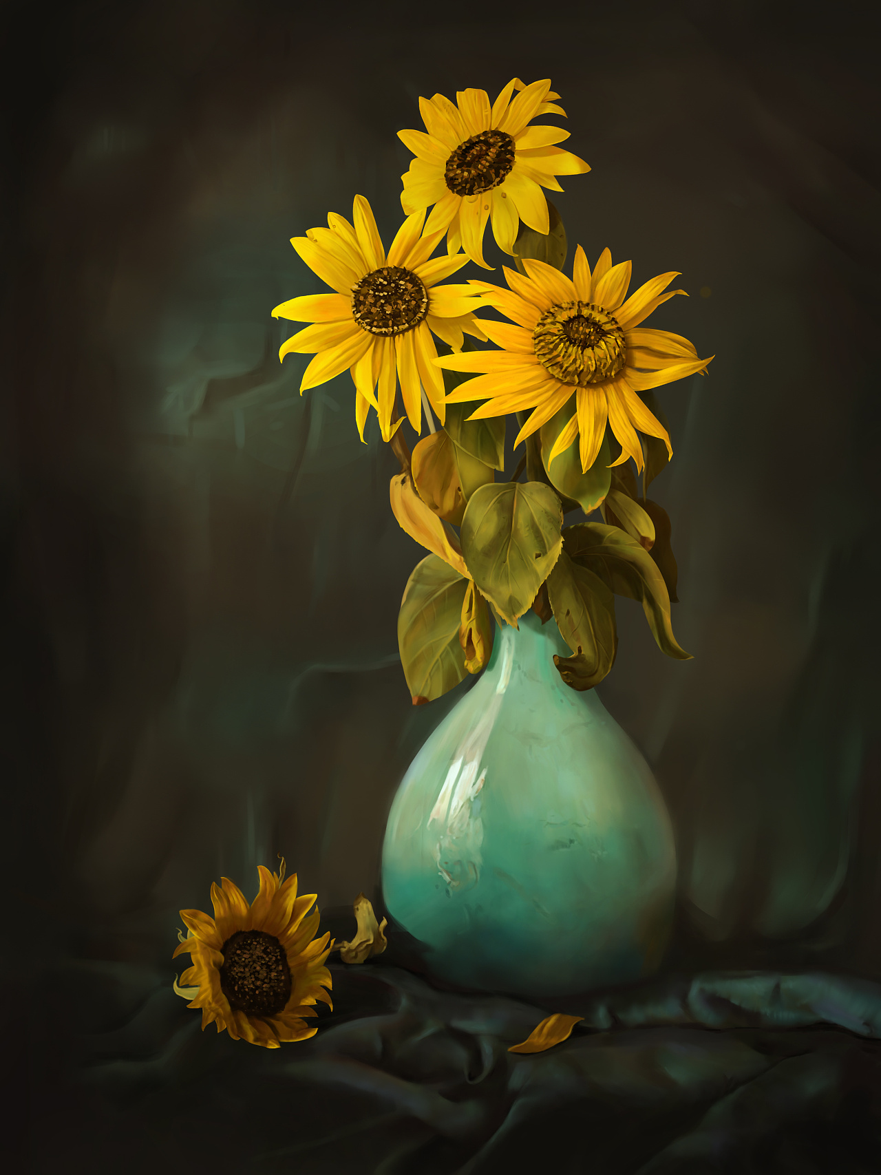 向日葵|插画|创作习作|一只芋圆啊 - 原创作品 - 站酷 (zcool)