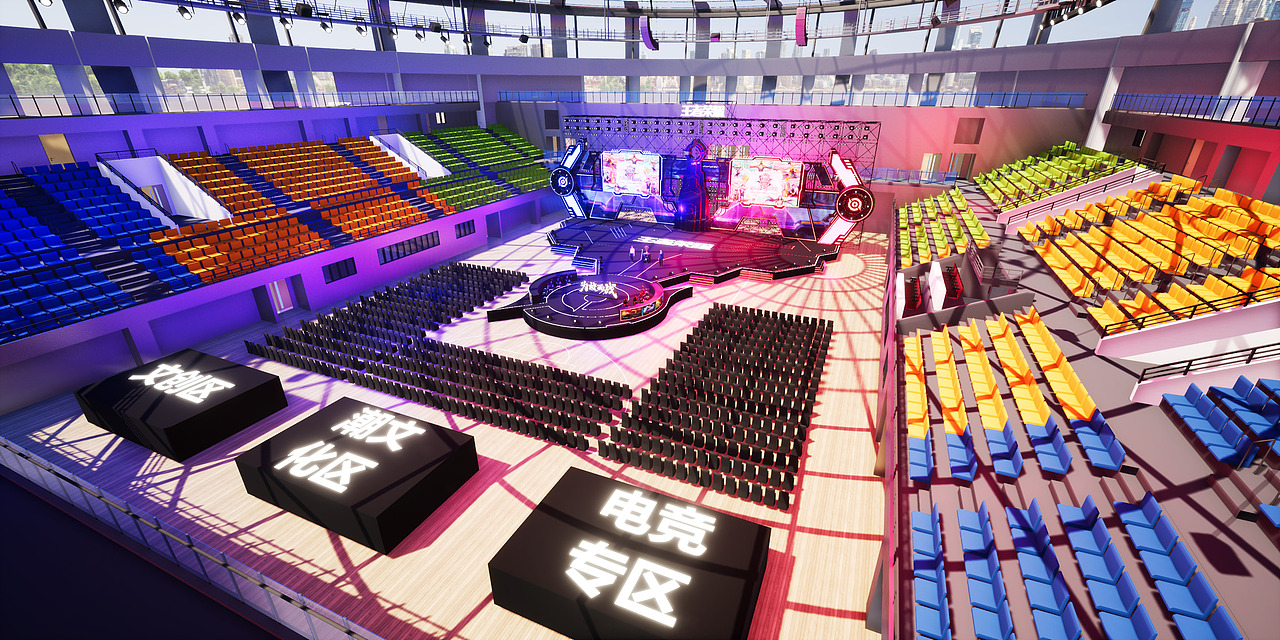 王者荣耀高校联盟舞台设计（图ZMTYyOTQzNDky） - 其他三维 - 站酷设计师让驱散飞一会原创素材 - 站酷ZCOOL