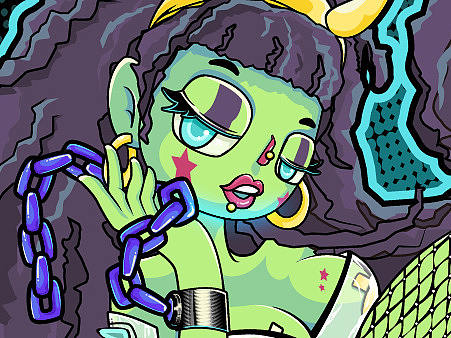 美女沐浴图~潮流插画