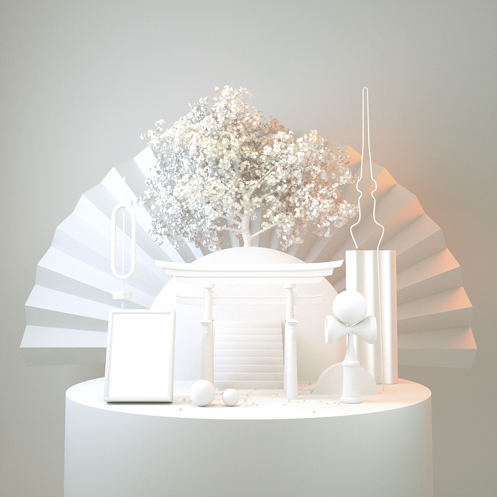 令和 c4d+octane 日本新年号和风场景（图ZMTUzNzE2MTQw） - 场景 - 站酷设计师自由页原创素材 - 站酷ZCOOL