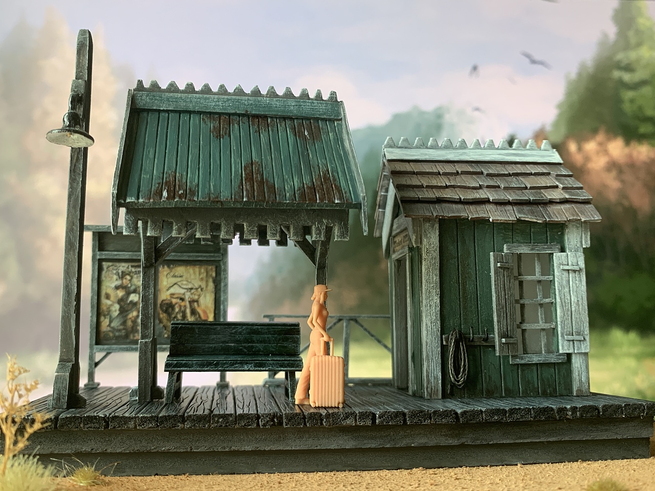 微缩模型旧车站