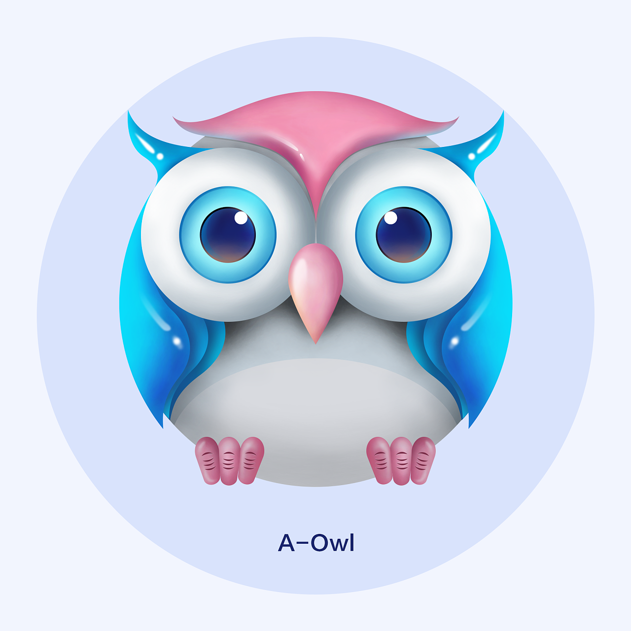 练习:ps绘制游戏图标-呆萌界的傲娇-猫头鹰