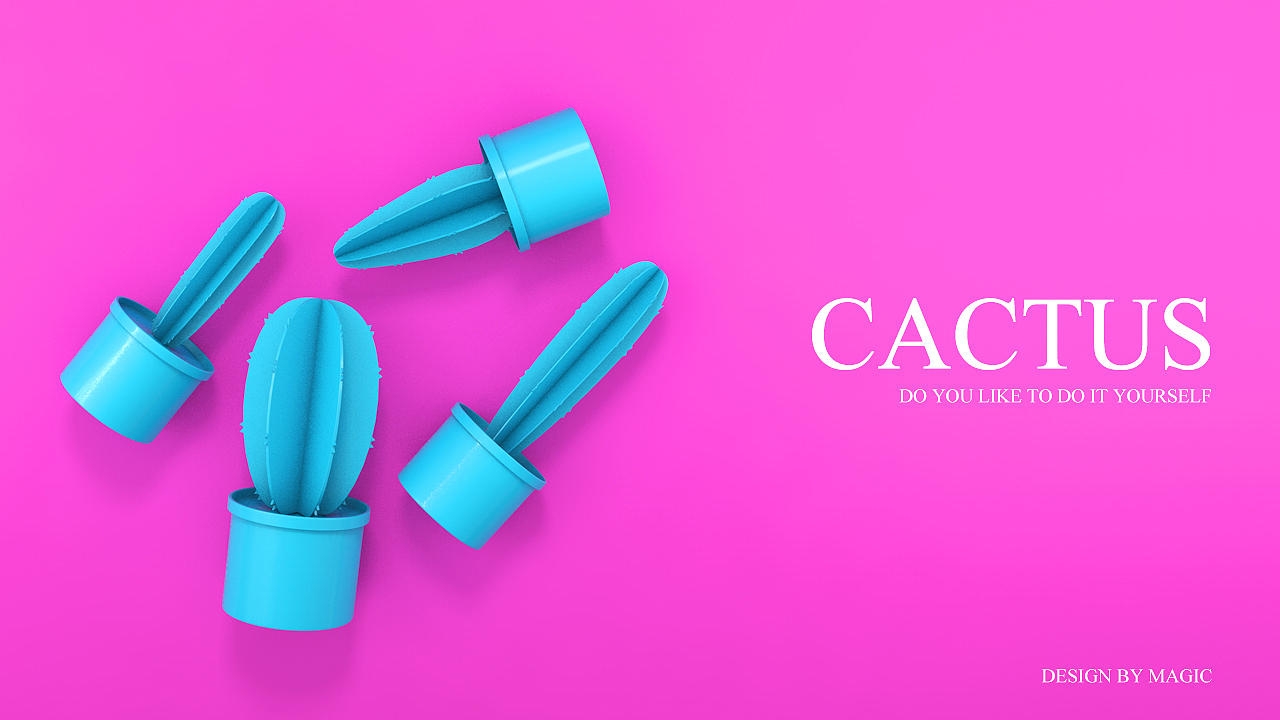 【第20期】Cinema4D仙人掌建模渲染高级教程（图ZOTI0Nzg1NzY=） - 场景 - 站酷设计师靖哥教你做C4D原创素材 - 站酷ZCOOL