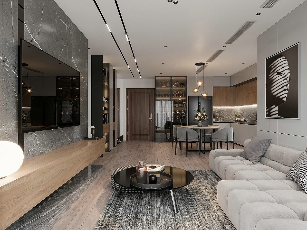 95㎡高级灰色系公寓