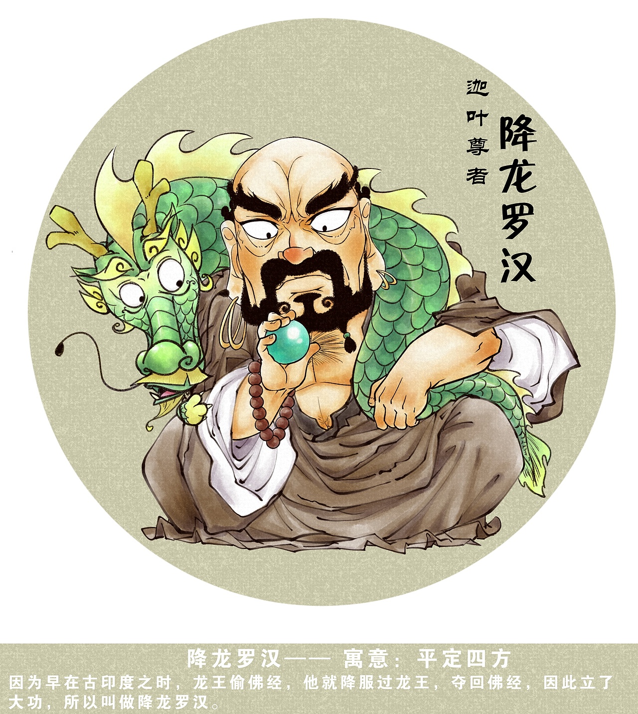 十八罗汉图（图ZMjE2MDMxNjI4） - 创作习作 - 站酷设计师大明ving原创素材 - 站酷ZCOOL