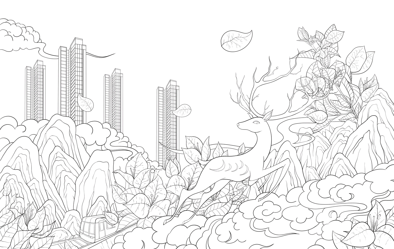 地产纪念卡插画（飞机稿）（图ZMjI1OTI3MDc2） - 商业插画 - 站酷设计师三丝咕噜肉原创素材 - 站酷ZCOOL