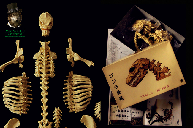 初代哥斯拉骨骼图片