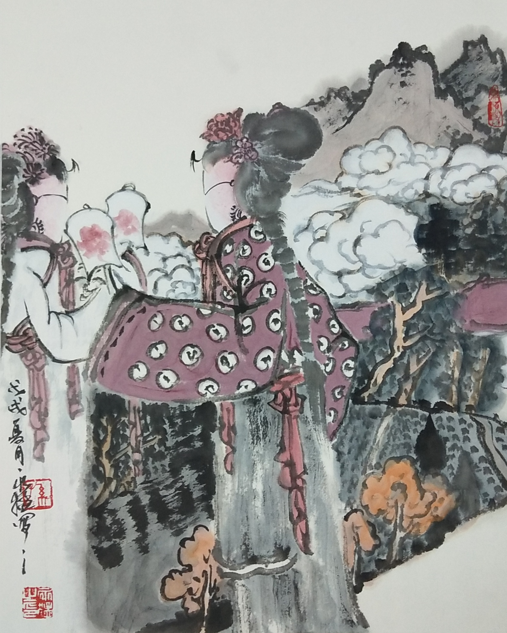 孙永猛水墨皮影作品