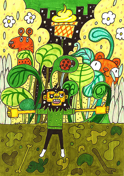 《出游记》涂鸭 绘本（图ZMjc2NDY0NDg=） - 新锐潮流插画 - 站酷设计师想翔就知道原创素材 - 站酷ZCOOL