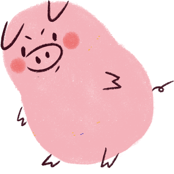 可爱粉红猪Gif表情包图片