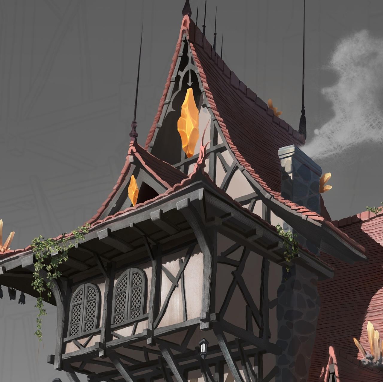 单体建筑概念 魔石黑市