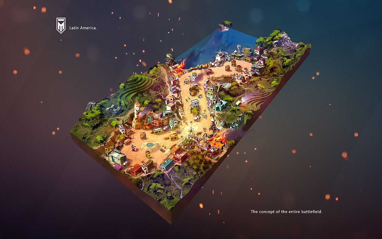 MERCENARIES concept mobile game - interface, logo