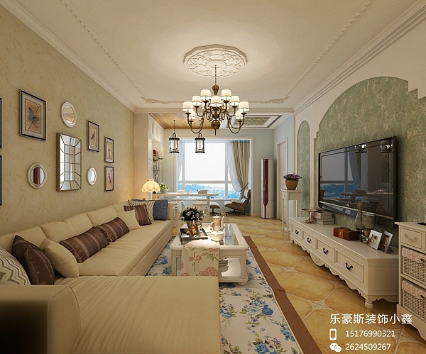 【奥北公元三居室简美装修案例】——石家庄乐豪斯装饰小鑫