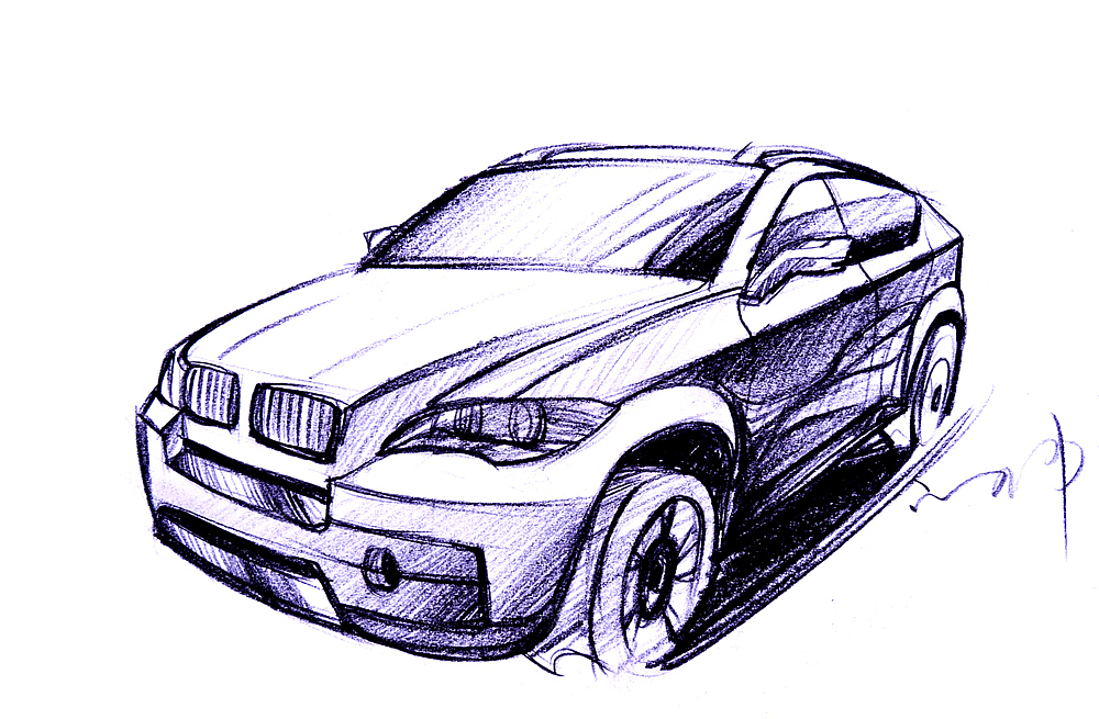 汽车草图02手绘