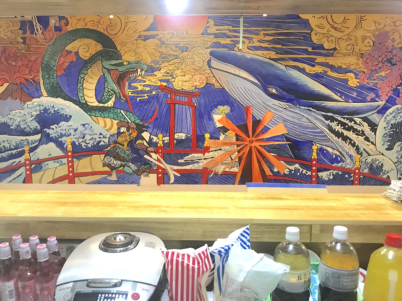 日式插画墙绘和风浮世绘