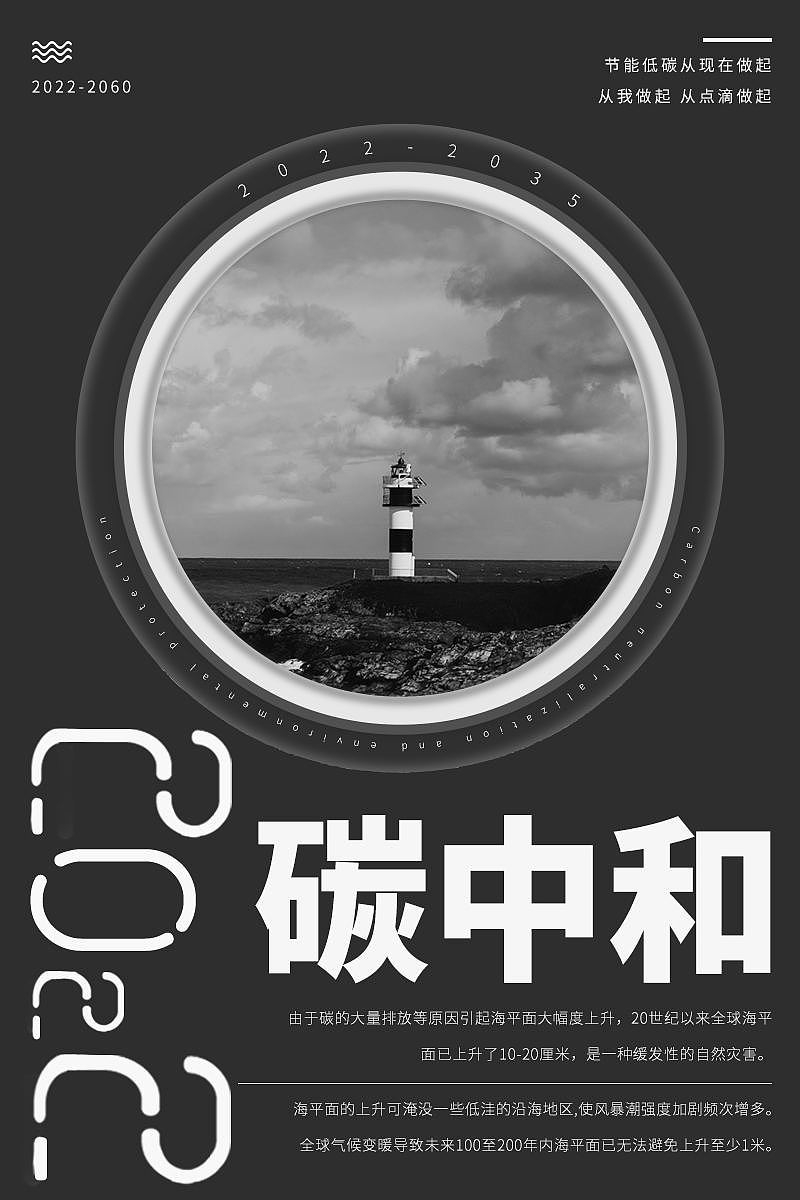碳中和海报_优优发财-站酷zcool