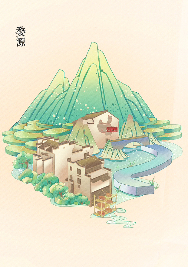 国风元素插画（图ZMzQzNjQ0MDEy） - 商业插画 - 站酷设计师李叁三原创素材 - 站酷ZCOOL