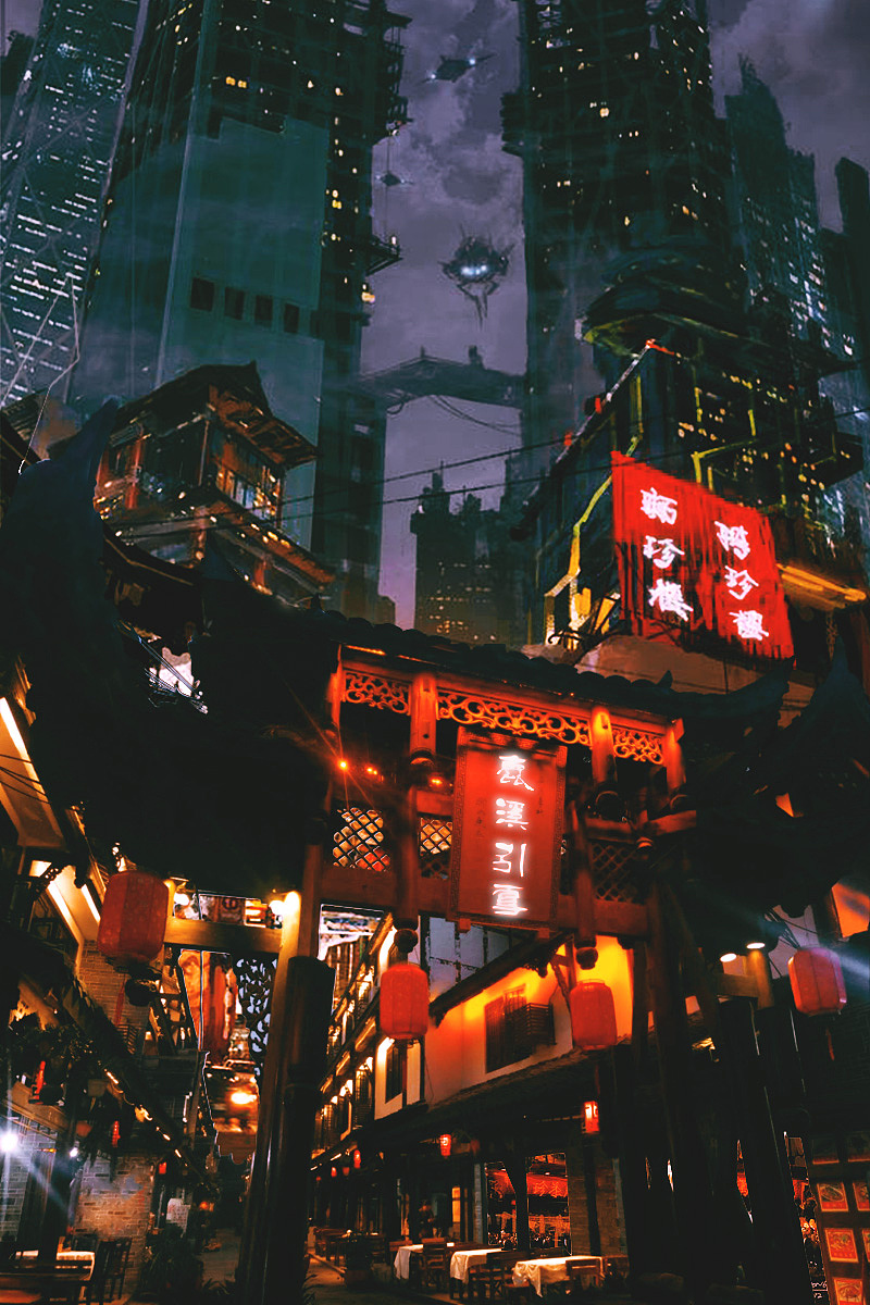 原创ps作品 黄龙溪cyber