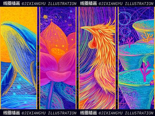 系列线圈文创插画——和纸胶带