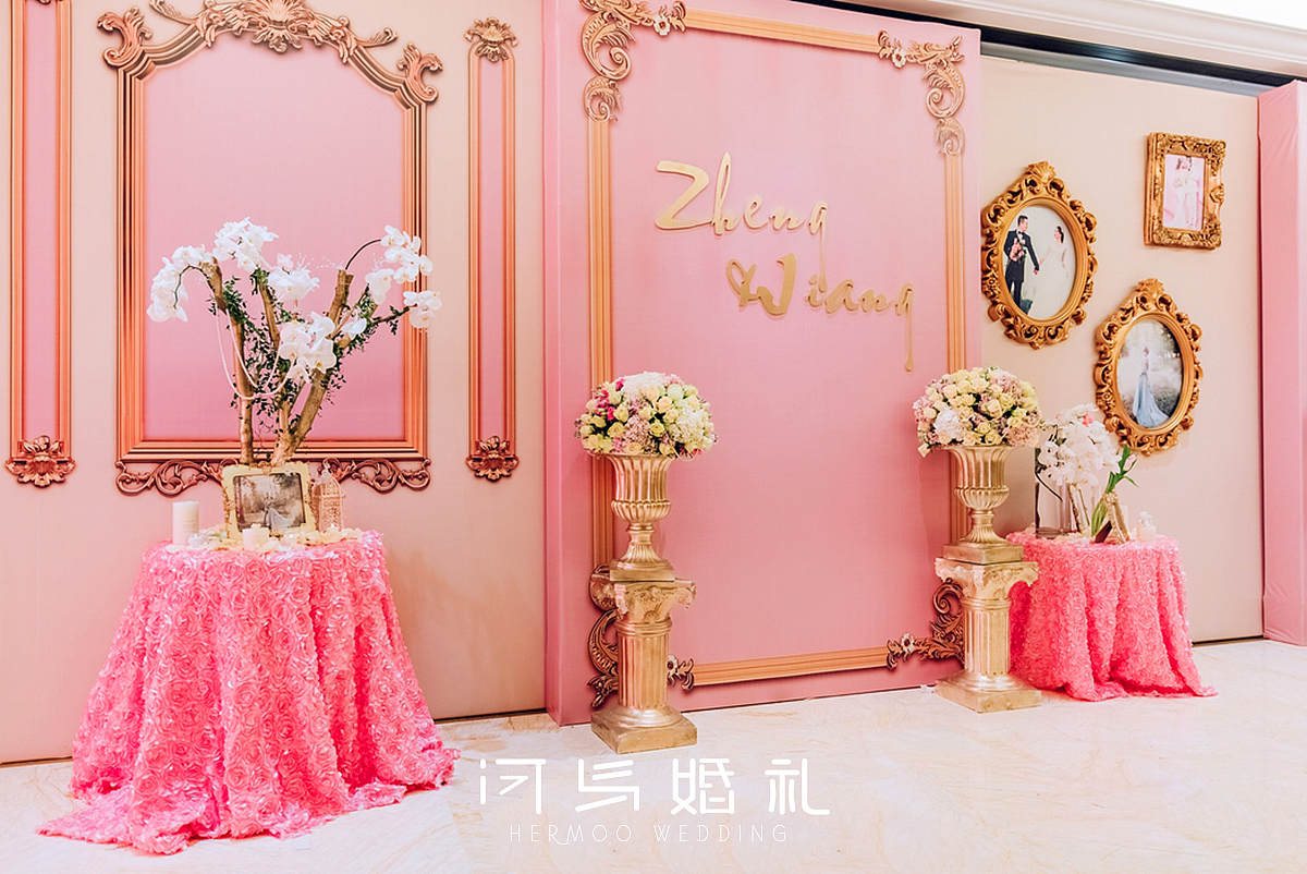 河马婚礼｜西式现代婚礼（橙色＋白色＋粉色）（图ZMTM3ODg1MDgw） - 人文/纪实摄影 - 站酷设计师河马婚礼原创素材 - 站酷ZCOOL
