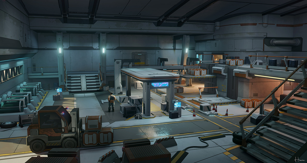 科幻工厂|插画|游戏原画|鹤年henian - 原创作品 - 站酷 (zcool)