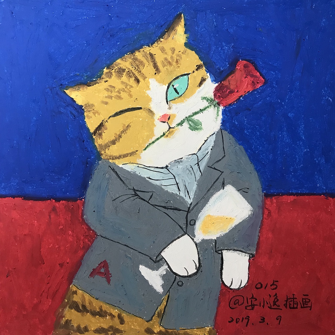 100只猫油画棒第二波（图ZMTQ5Mjg5NDcy） - 儿童插画 - 站酷设计师安小逸插画原创素材 - 站酷ZCOOL