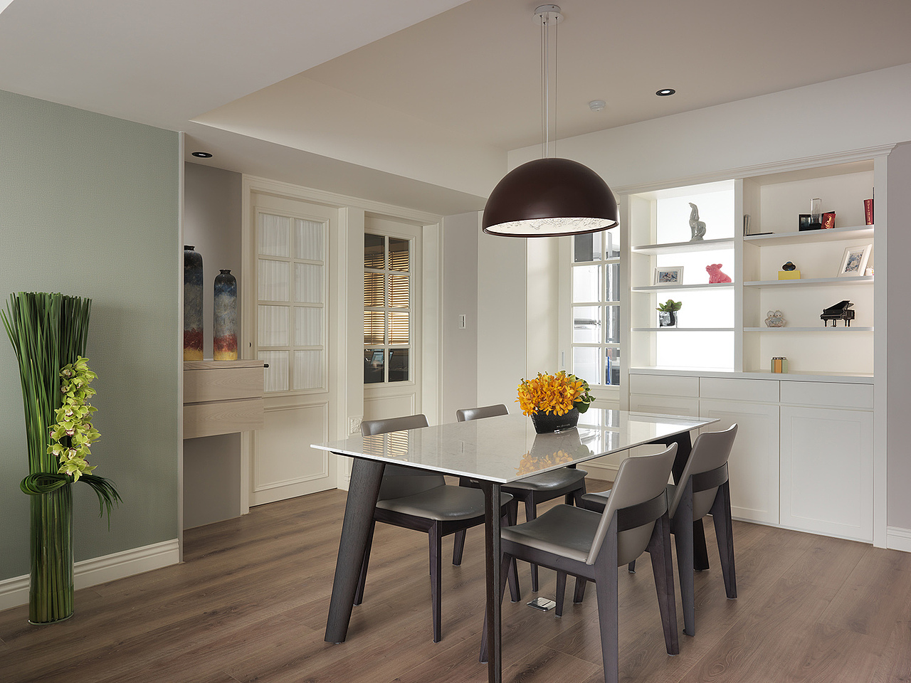 沈阳方林装饰简欧客厅和门厅棚装修效果图片