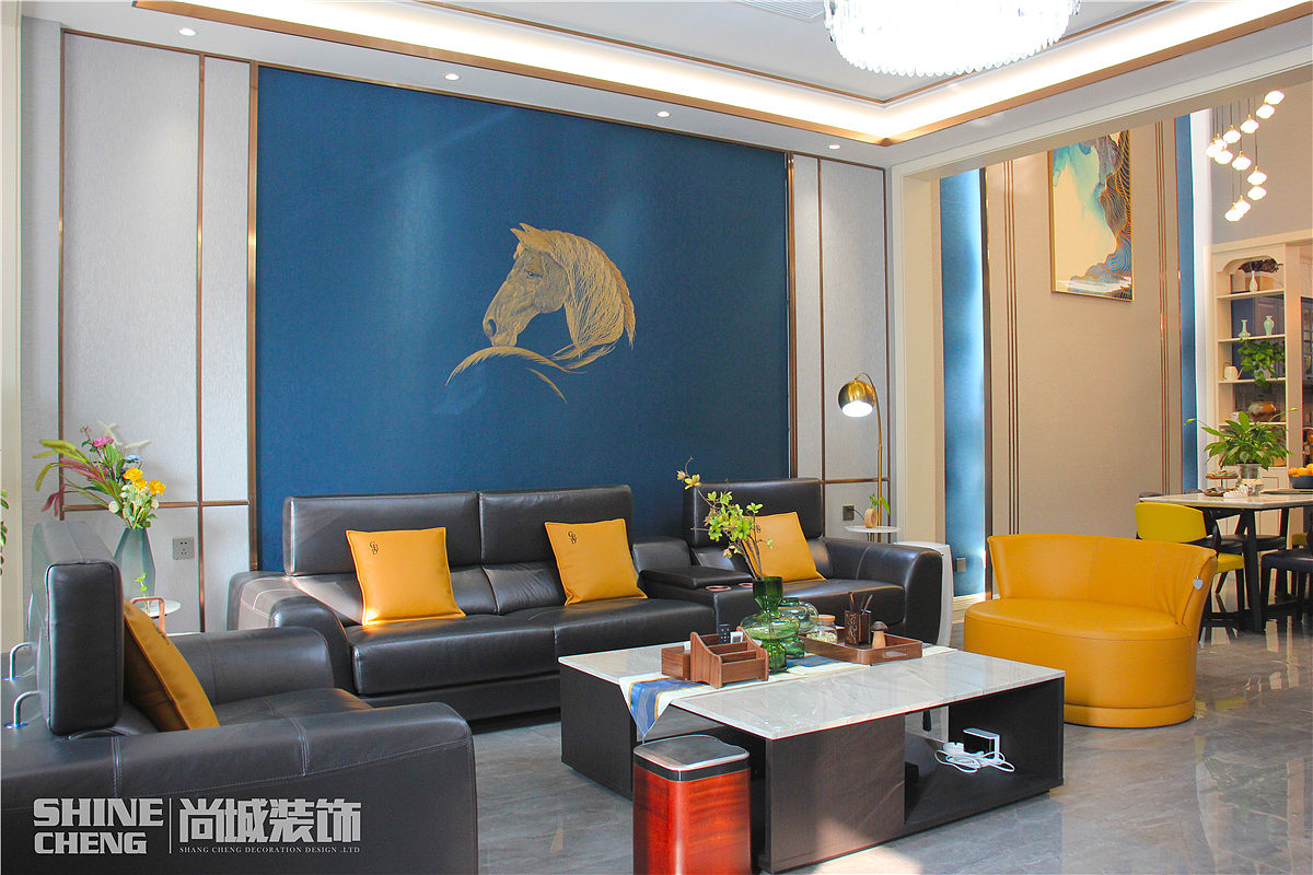 泰安五矿·万境水岸小区别墅现代轻奢风格实景案例（图ZMjMzNzYzODc2） - 家装设计 - 站酷设计师泰安尚城装饰原创素材 - 站酷ZCOOL