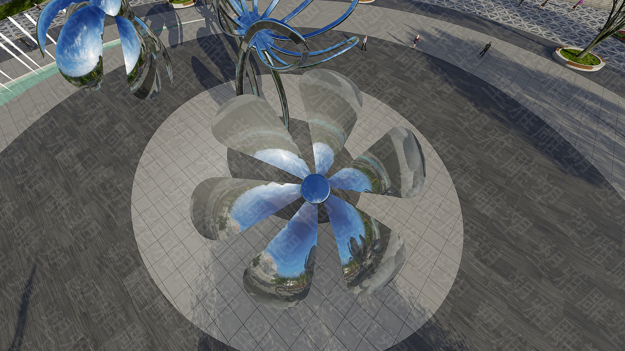 不锈钢雕塑设计 公园主题雕塑设计 镜面花朵雕塑设计（图ZMjc1NTk5MDA0） - 场景 - 站酷设计师雕塑工厂原创素材 - 站酷ZCOOL