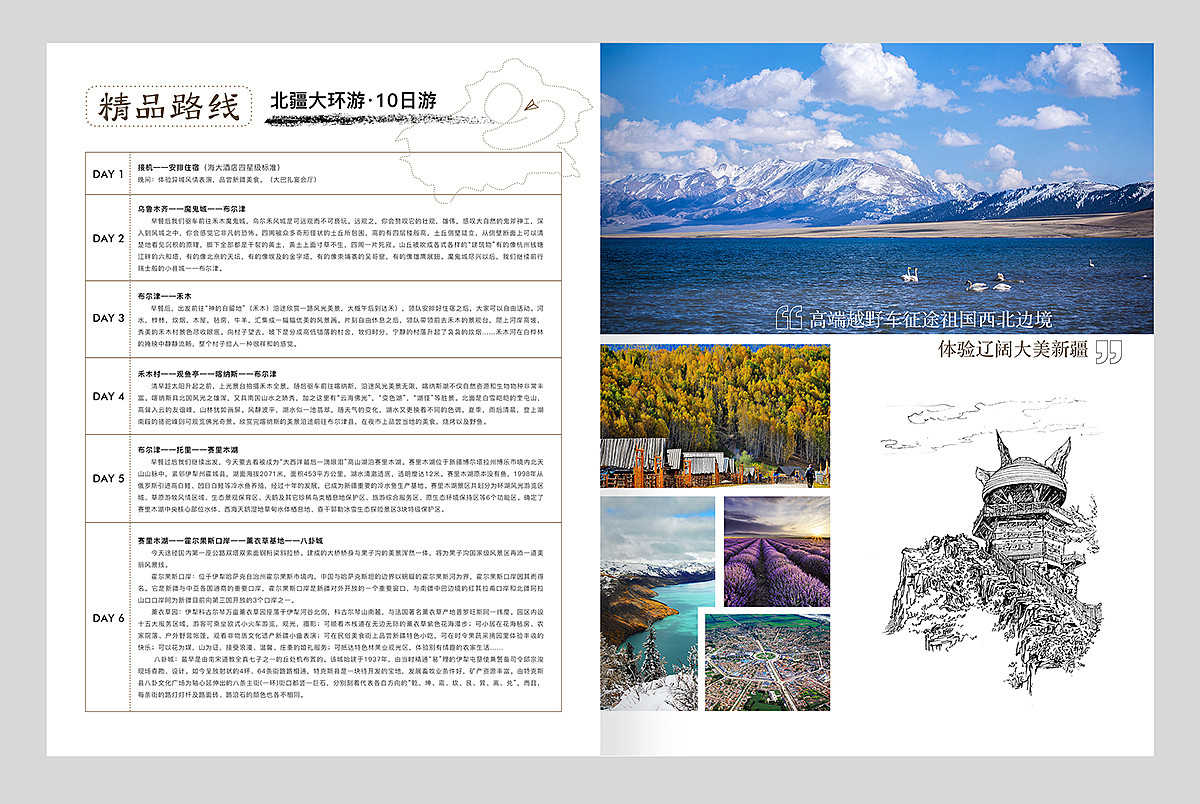 新疆户外探险旅行社物料及画册设计