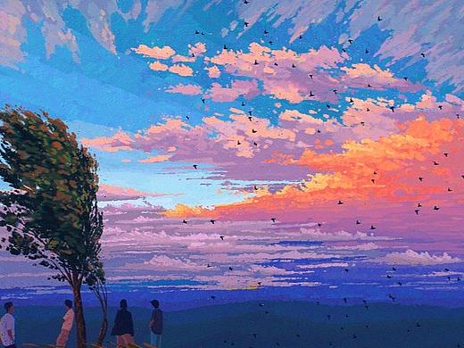 八月的天空
