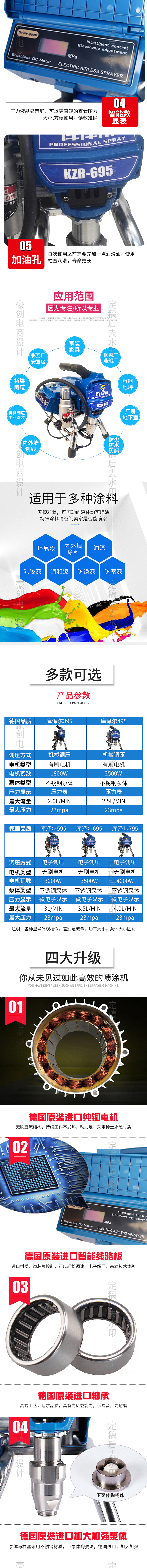 无刷喷涂机详情页案例（图ZMjE1NDcxMjcy） - 电商 - 站酷设计师豪创电商设计原创素材 - 站酷ZCOOL