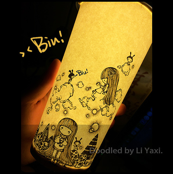 Biu! 涂了半个"杯"（图ZMTU2NjI5ODA=） - 艺术插画 - 站酷设计师桃子Degas原创素材 - 站酷ZCOOL