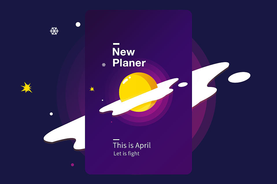 Dribbble整理练习插画小元素