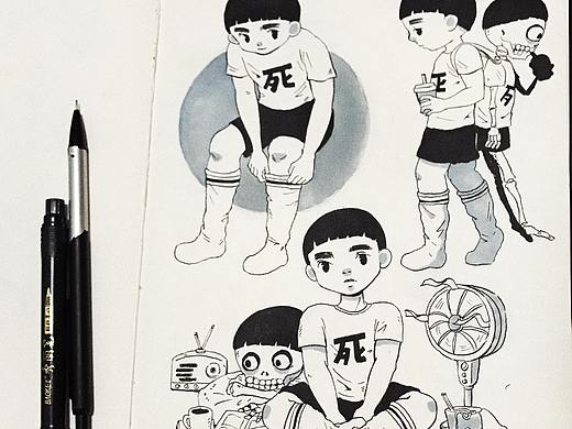 “怪小孩”早期設(shè)定手稿（個(gè)人主頁(yè)-ZMzQzMzc5MzI=） - 創(chuàng)作習(xí)作 - 站酷設(shè)計(jì)師諾曼原創(chuàng)素材 - 站酷ZCOOL