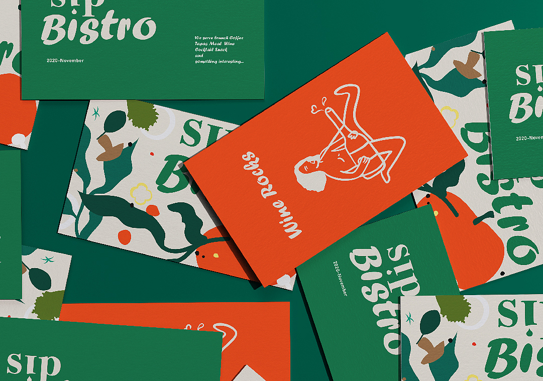 作案记录【餐吧“Sip Bistro”品牌vi设计】