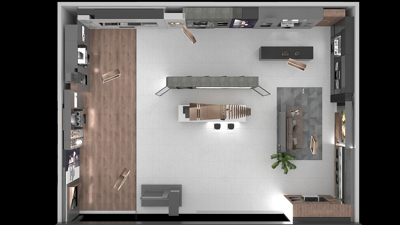 卡萨帝厨电200平旗舰店