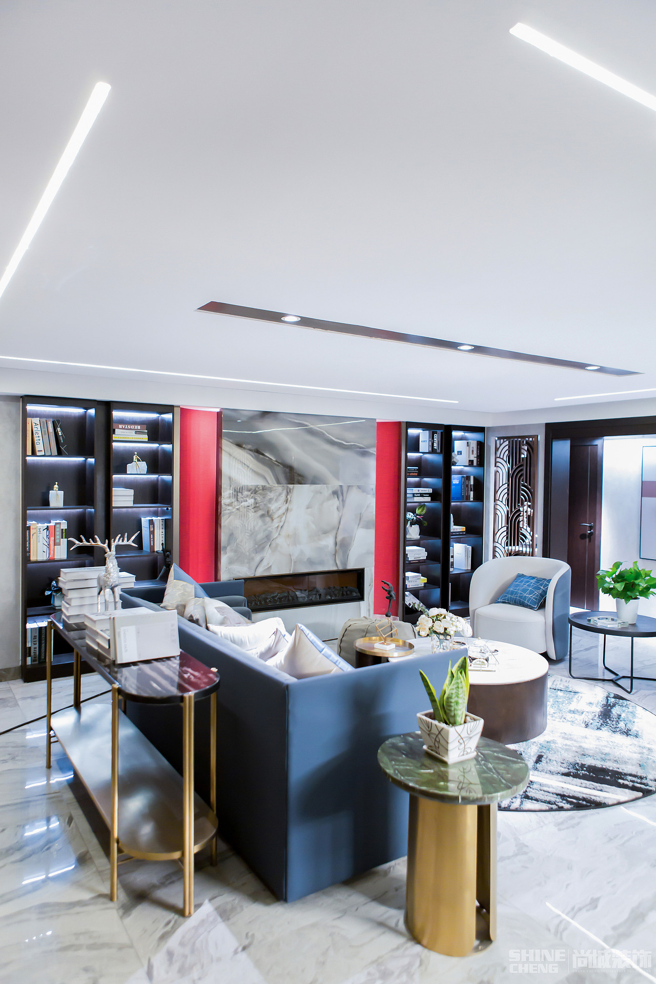 泰安西湖容郡小区别墅现代轻奢风格装修设计实景图（图ZMjIxMTkxNzky） - 家装设计 - 站酷设计师泰安尚城装饰原创素材 - 站酷ZCOOL